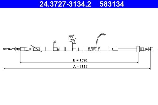 Ate Cable Pull, parking brake – price 189 PLN