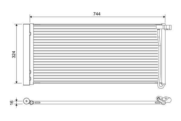 Valeo 822652 Condenser, air conditioning 822652