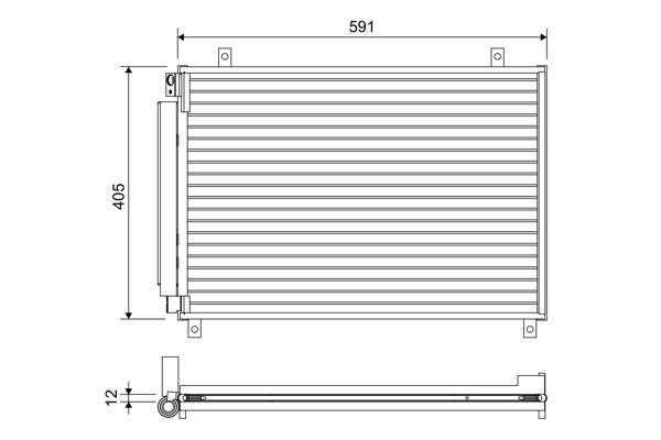 Air con condenser Suzuki Baleno: 822656 Valeo AC Condenser