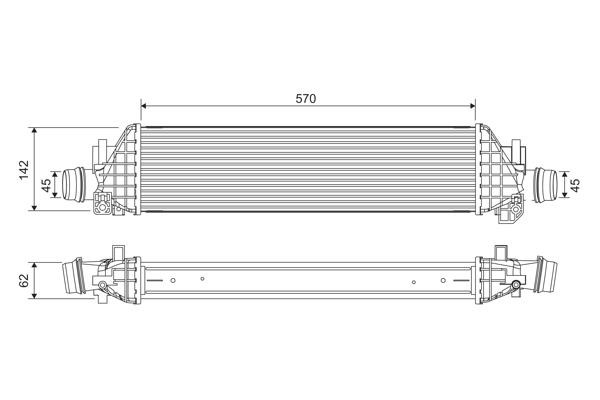 822904 Valeo Intercooler, charger