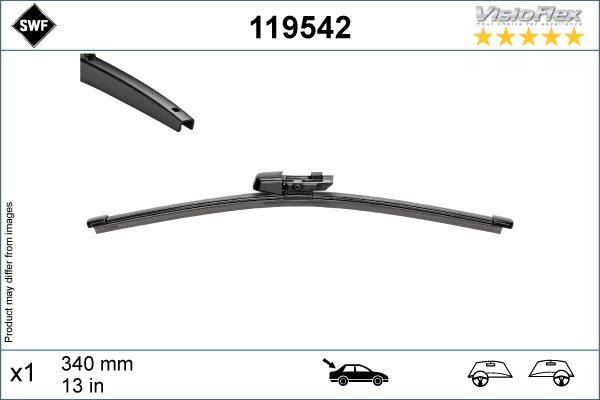 Wiper blade Seat Tarraco: 119542 SWF Rear wiper arm and blade