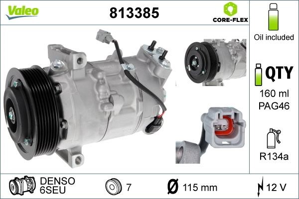 Valeo 813385 Compressor, air conditioning 813385