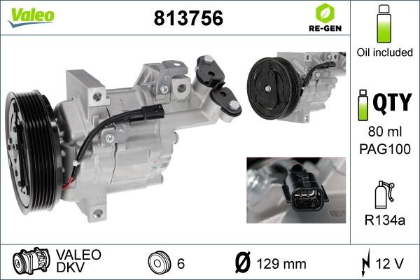 Valeo 813756 Compressor, air conditioning 813756