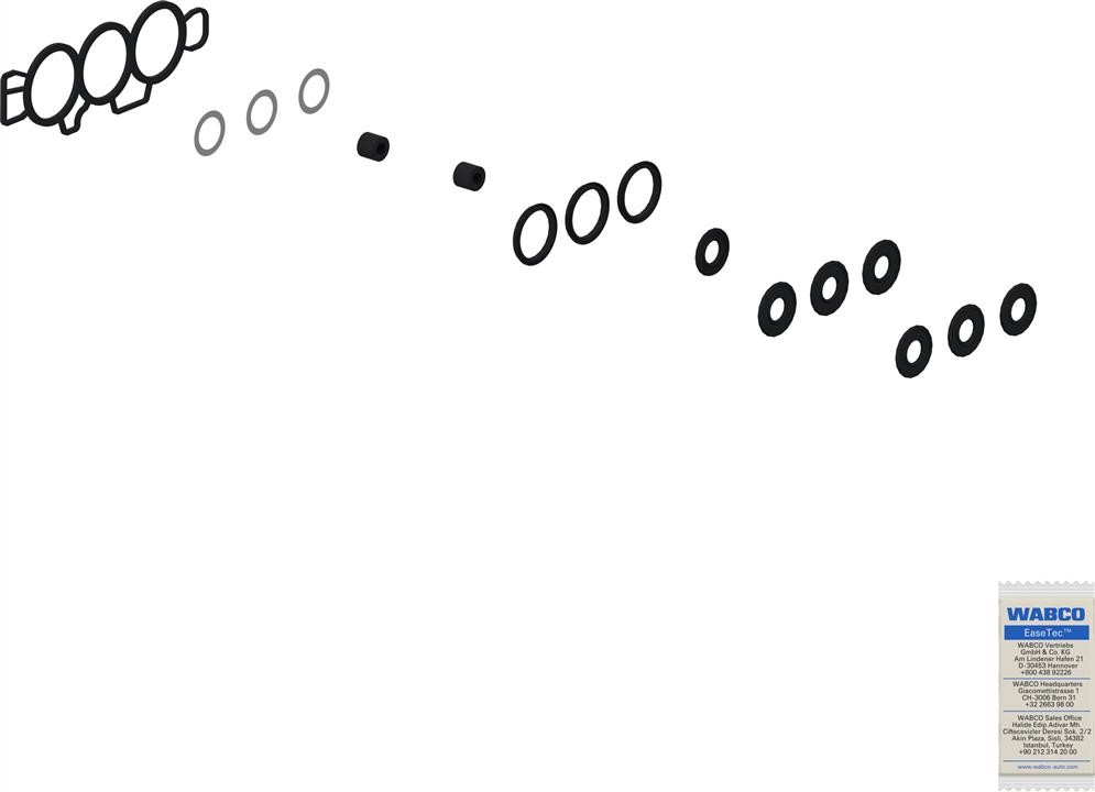 Wabco 472 905 003 2 Repair kit for pressure relief valve 4729050032