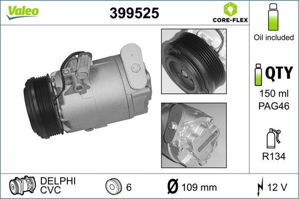 Valeo 399525 Compressor, air conditioning 399525
