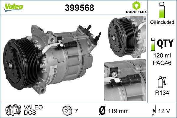 Valeo 399568 Compressor, air conditioning 399568
