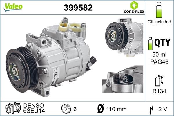 Valeo 399582 Compressor, air conditioning 399582