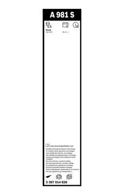 Set of frameless wiper blades Bosch Aerotwin 700/300 Bosch 3 397 014 826