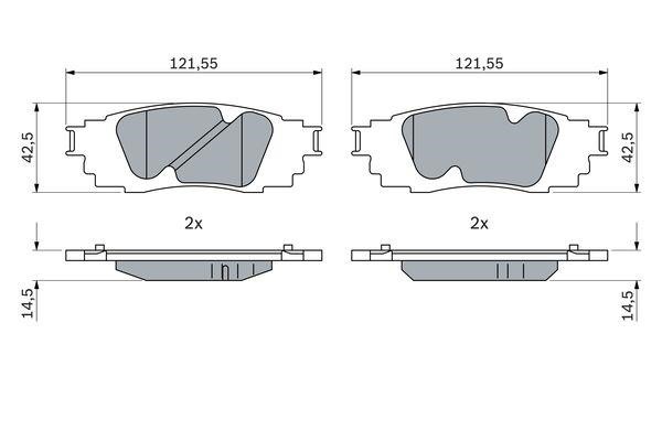 Bosch Brake pad set – price 115 PLN