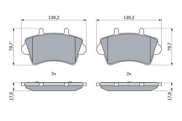 Bosch Brake pad set – price 199 PLN