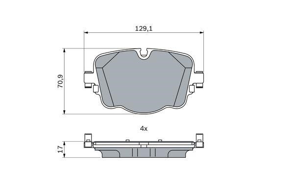 Brake pad kit Bentley: 0986424948 Bosch Brake pad set