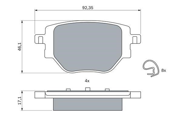 Bosch Brake pad set – price 231 PLN