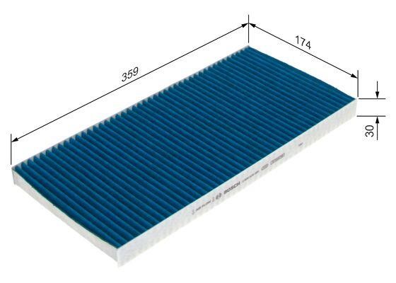 Cabin filter Bosch 0 986 628 585