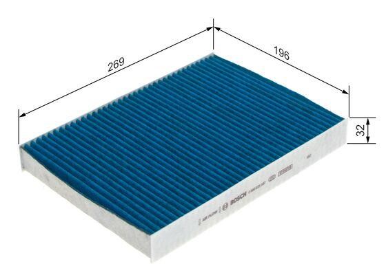 Cabin filter Bosch 0 986 628 587