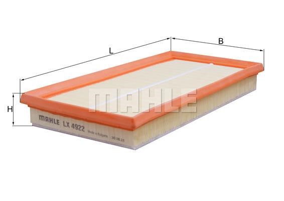 Car air filter Jeep Compass: LX4922 Mahle/Knecht Air filter
