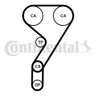 Timing belt set Ford Transit Courier: CT1211WP2PRO Contitech TIMING BELT KIT WITH WATER PUMP