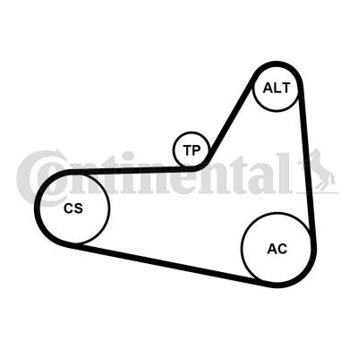 Contitech 6PK1054K1 Drive belt kit 6PK1054K1