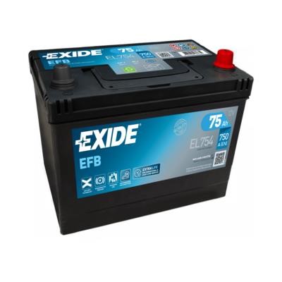 Exide EL754 Battery Exide EFB 12V 75Ah 750A(EN) R+ EL754