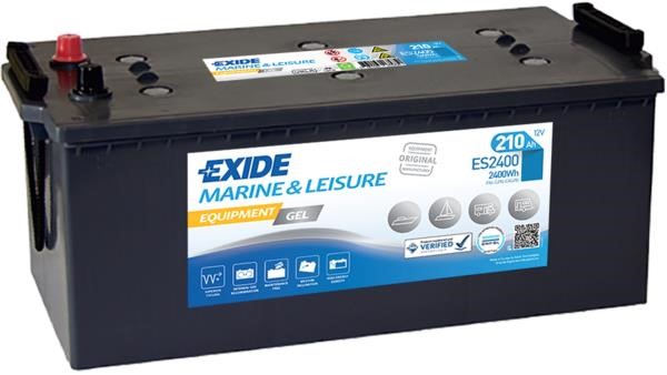 Exide ES2400 Battery Exide Equipment GEL 12V 210AH 1050A(EN) L+ ES2400