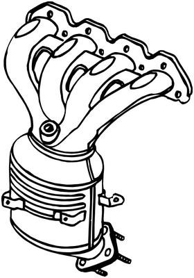 Catalyst exhaust Opel: 090184 Bosal Catalytic Converter