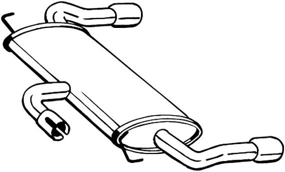 Rear silencer Ford Kuga: 154507 Bosal Muffler assy