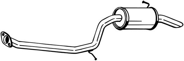 Rear exhaust silencer Toyota Rav 4: 279787 Bosal Rear Muffler