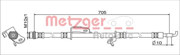 Metzger 4111012 Brake Hose 4111012