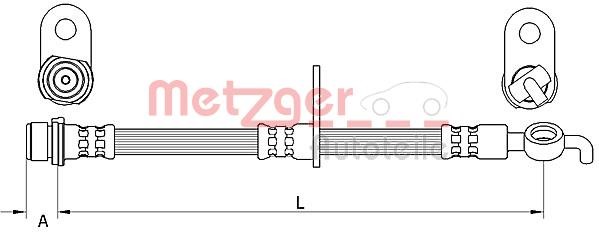 Metzger 4111561 Brake Hose 4111561