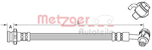 Metzger 4111584 Brake Hose 4111584 4111584 Metzger Brake Hose