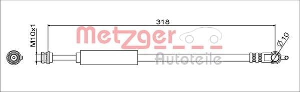 Metzger 4111629 Brake Hose 4111629