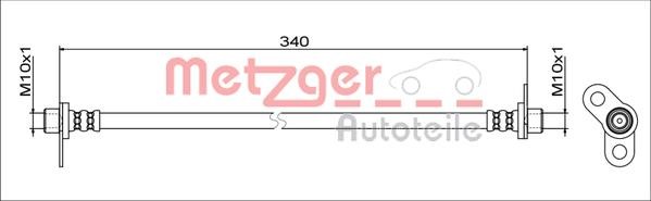 Metzger 4111745 Brake Hose 4111745