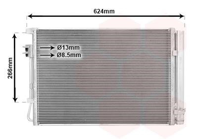 Air con condenser KIA Rio (Kia Rio): 83015709 Van Wezel AC Condenser