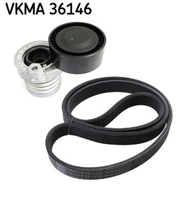 Drive belt kit Dacia Duster: VKMA36146 SKF V-Ribbed Belt Set