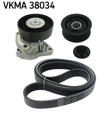 Drive belt kit Mercedes C-Class: VKMA38034 SKF V-Ribbed Belt Set