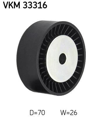 Deflection/guide pulley, v-ribbed belt SKF VKM 33316