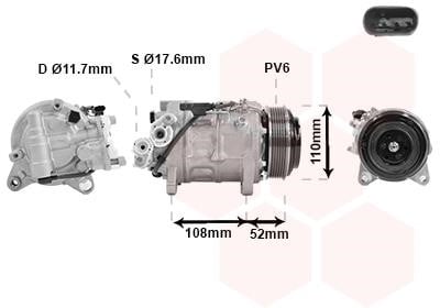 Van Wezel 0600K601 Compressor, air conditioning 0600K601 0600K601 Van Wezel Compressor, air conditioning