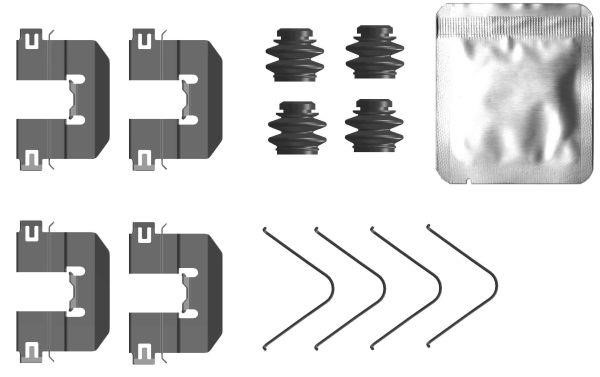 Brake pad accessory kit KIA Rio (Kia Rio): 82556300 Textar Accessory Kit, disc brake pad