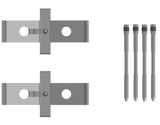 Rear brake pad fitting kit Audi: 82557200 Textar Accessory Kit, disc brake pad