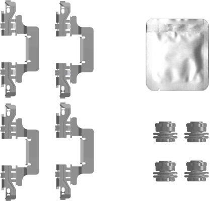 Rear brake pad fitting kit Audi A4: 82557900 Textar Accessory Kit, disc brake pad
