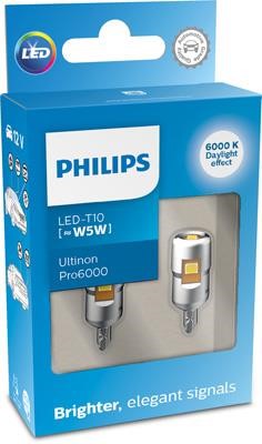 Philips 11961CU60X2 LED lamp Philips Ultinon Pro6000 LED T10 (W5W) 12V 0,9W 11961CU60X2