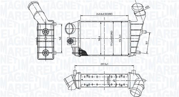 Magneti marelli 351319204460 Intercooler, charger 351319204460