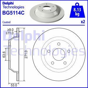 Delphi BG5114C Brake disc BG5114C