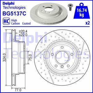 Delphi BG5137C Brake disc BG5137C