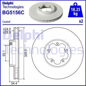 Delphi BG5156C Brake disc BG5156C