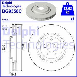 Delphi BG9358C Brake disc BG9358C