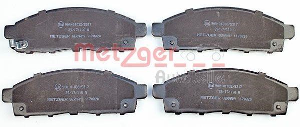 Metzger 1170820 Brake Pad Set, disc brake 1170820