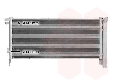 Van Wezel 53015715 AC Condenser 53015715 53015715 Van Wezel AC Condenser