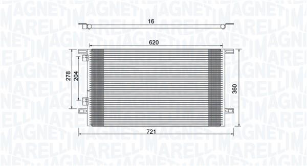 Magneti marelli 350203918000 Condenser, air conditioning 350203918000