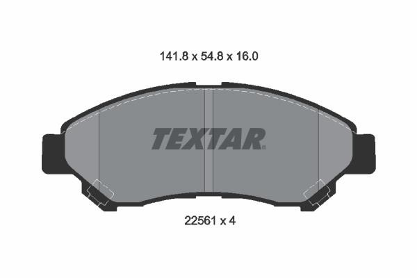 Textar 2256101 Brake pad set 2256101 2256101 Textar Brake pad set