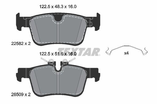 Textar 2258201 Brake Pad Set, disc brake 2258201